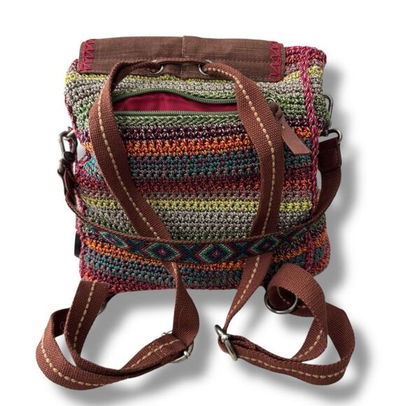 The Sak Woven Rainbow Serape Rattan Backpack Multicolor Bag main image 7
